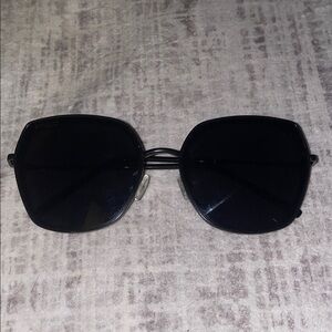 Black Oversized Square Sunglasses - Unbranded